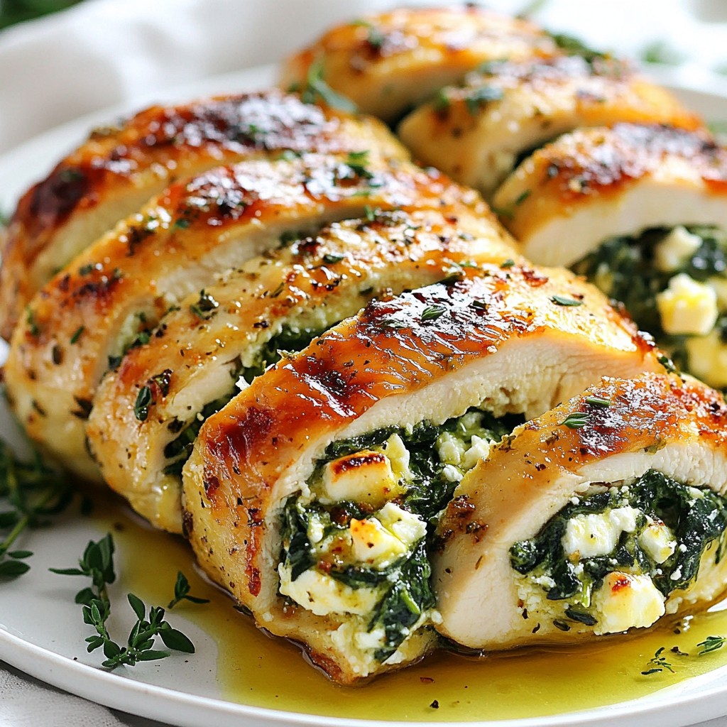 Spinach Feta Stuffed Chicken Breast Köstliches Rezept
