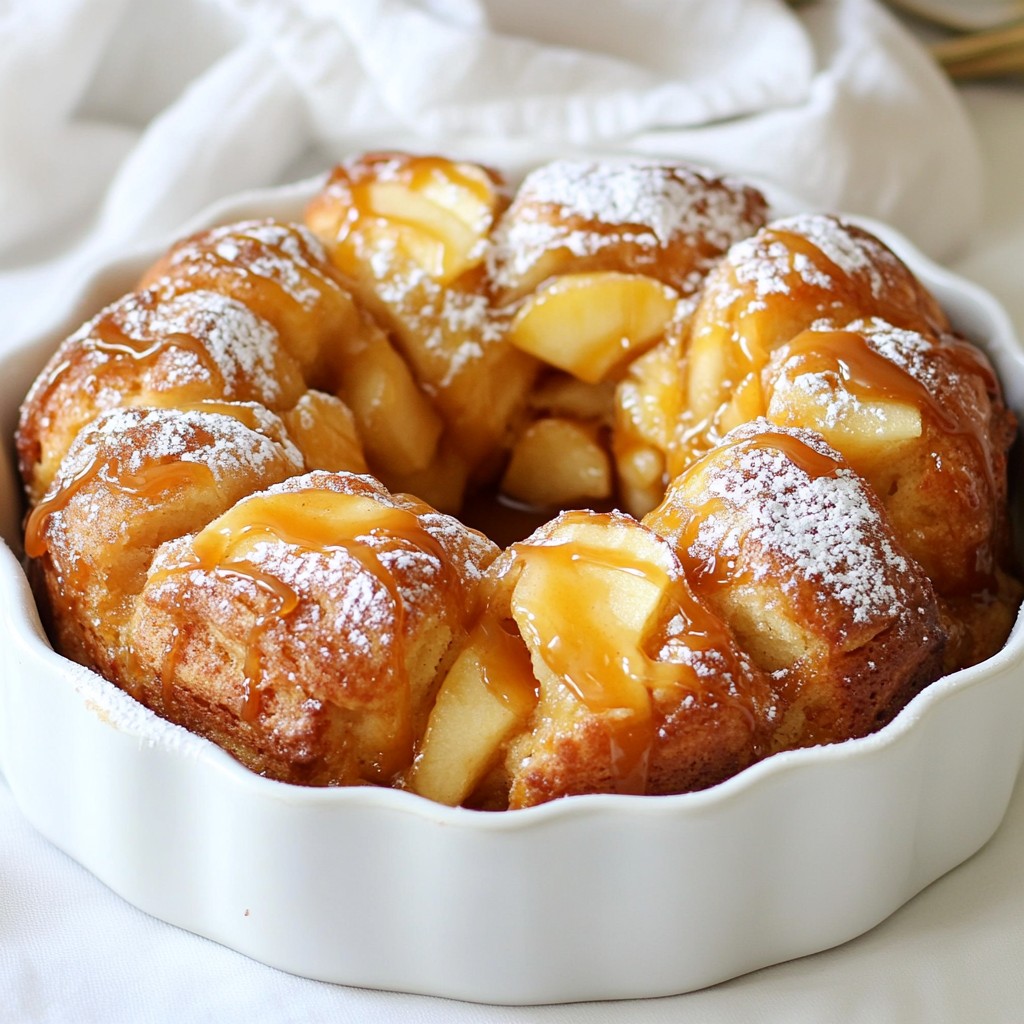 Karamell-Apfel-Monkey-Brot köstlicher Genuss