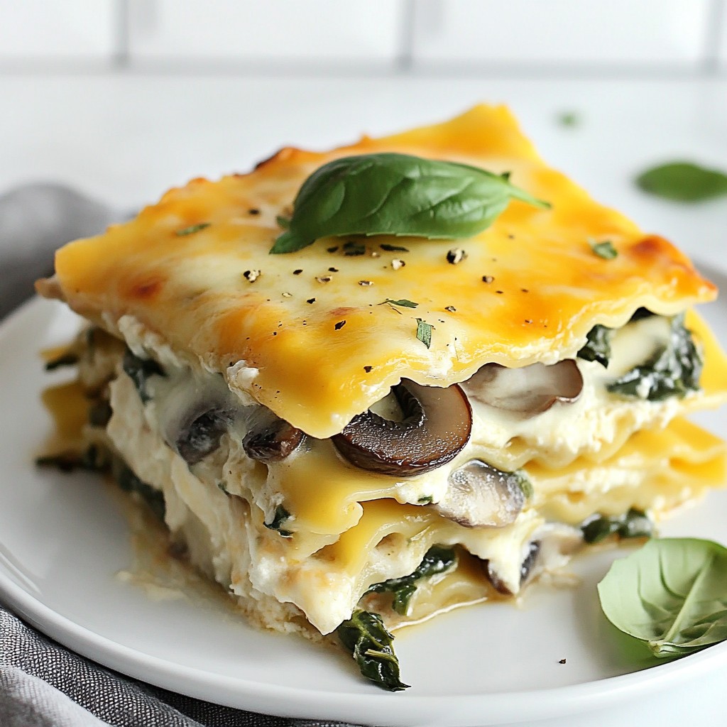 Cremige Pilz-Spinat-Lasagne Einfaches Rezept entdecken
