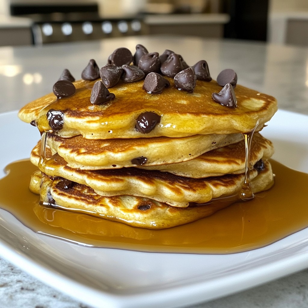 Schokoladenstückchen-Sauerteig-Pfannkuchen Genuss
