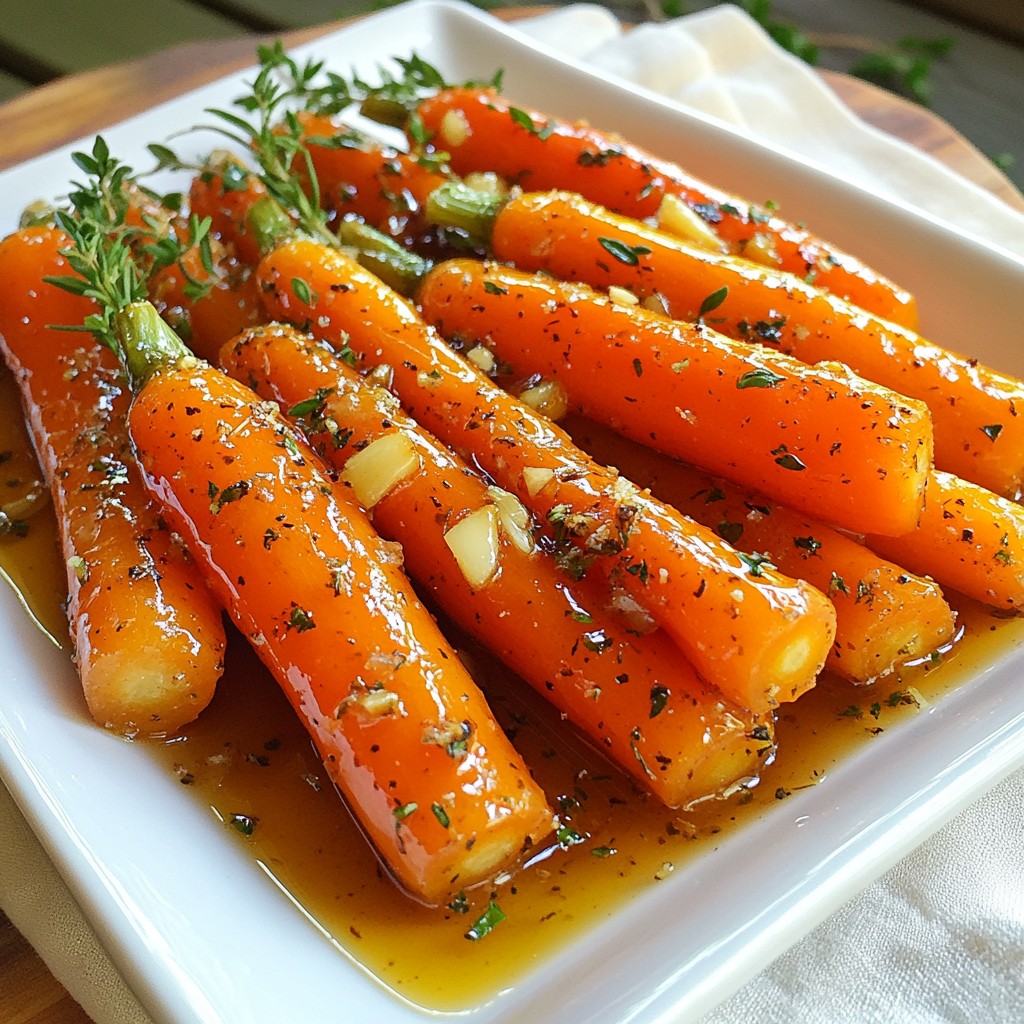 Honig Knoblauch Glasierte Karotten Einfaches Rezept